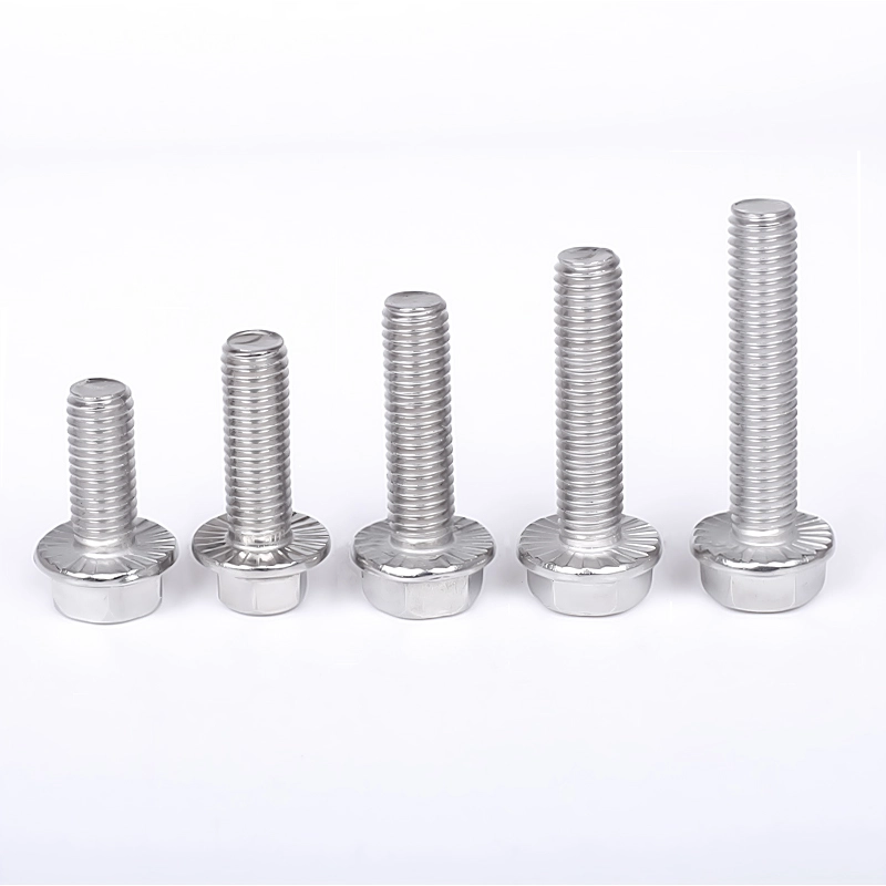 Boulon à bride hexagonale en acier inoxydable DIN 6921 filetage complet